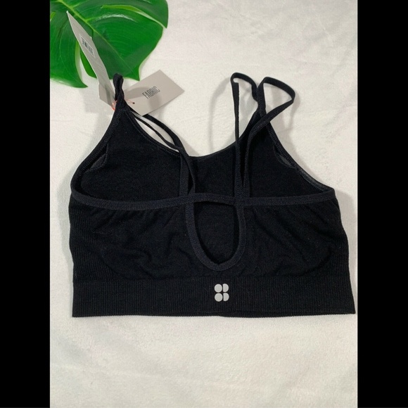 NWT $60 Sweaty Betty Brahma Bamboo Padded‎ Yoga Bra in Black [SZ XS ] - Picture 6 of 8